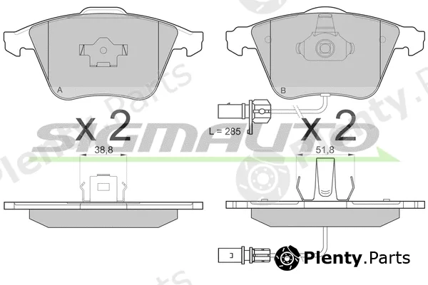 Sigmauto SPB150 — Brake Pad Set, disc brake