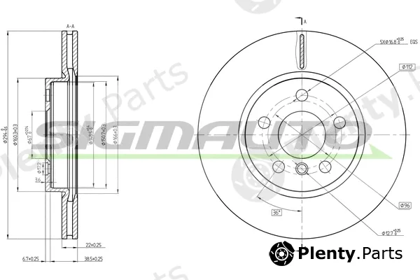 Sigmauto DBC613V — Brake Disc