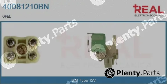 Real 40081210BN — Series resistor, electric motor (radiator fan)