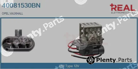 Real 40081530BN — Series resistor, electric motor (radiator fan)