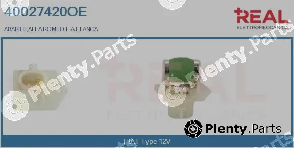 Real 40027420OE — Series resistor, electric motor (radiator fan)