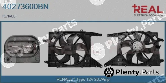 Real 40273600BN — Electric Motor, radiator fan