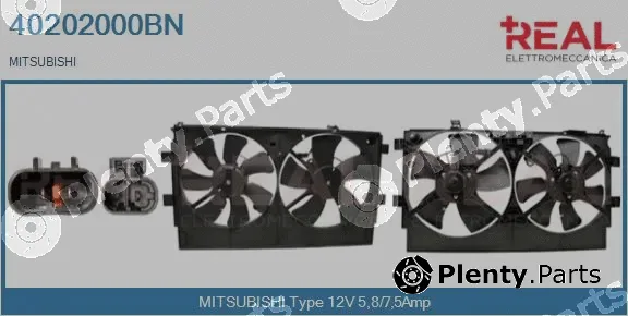 Real 40202000BN — Electric Motor, radiator fan