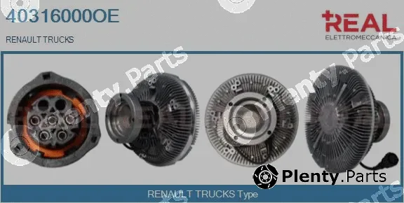 Real 40316000OE — Clutch, radiator fan