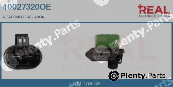 Real 40027320OE — Series resistor, electric motor (radiator fan)