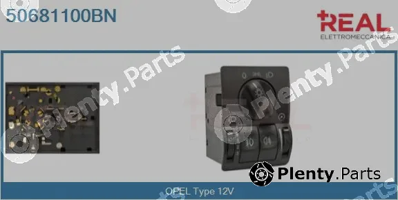 Real 50681100BN — Switch, headlight