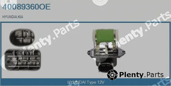 Real 40089360OE — Series resistor, electric motor (radiator fan)