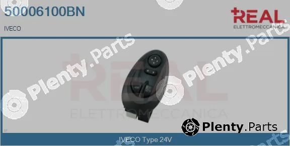 Real 50006100BN — Switch, window regulator