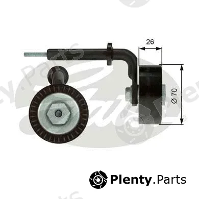 Gates-Sea T39005 — Tensioner Pulley, V-ribbed belt DriveAlign®