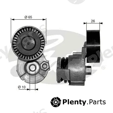 Gates-Sea T39009 — Belt Tensioner, V-ribbed belt DriveAlign®