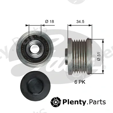 Gates-Sea OAP7218 — Alternator Freewheel Clutch DriveAlign®