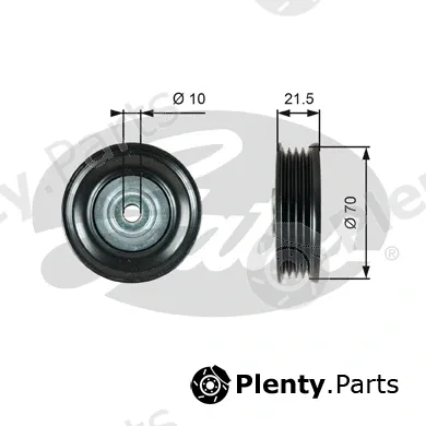 Gates-Sea T36747 — Deflection/Guide Pulley, V-ribbed belt DriveAlign®