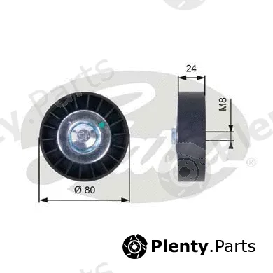 Gates-Sea T36397 — Deflection/Guide Pulley, V-ribbed belt DriveAlign®