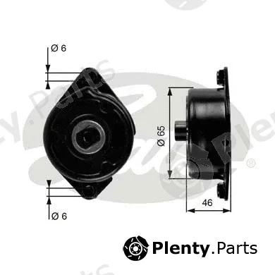 Gates-Sea T39006 — Tensioner Pulley, V-ribbed belt DriveAlign®