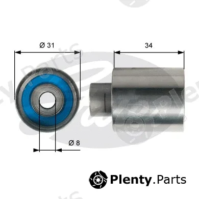 Gates-Sea T41239 — Deflection/Guide Pulley, timing belt PowerGrip®