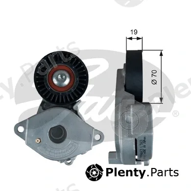 Gates-Sea T39355 — Belt Tensioner, V-ribbed belt DriveAlign®