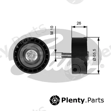 Gates-Sea T36775 — Deflection/Guide Pulley, V-ribbed belt DriveAlign®