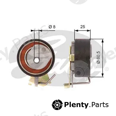 Gates-Sea T43023 — Tensioner Pulley, timing belt PowerGrip®