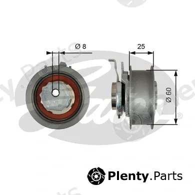 Gates-Sea T43247 — Tensioner Pulley, timing belt PowerGrip®