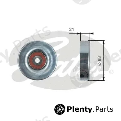 Gates-Sea T36395 — Deflection/Guide Pulley, V-ribbed belt DriveAlign®