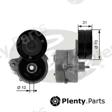 Gates-Sea T38451 — Belt Tensioner, V-ribbed belt DriveAlign®