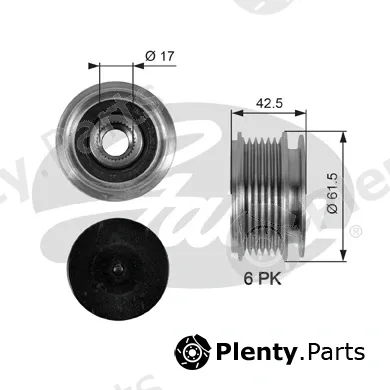 Gates-Sea OAP7047 — Alternator Freewheel Clutch DriveAlign®