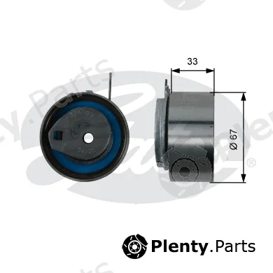 Gates-Sea T43008 — Tensioner Pulley, timing belt PowerGrip®