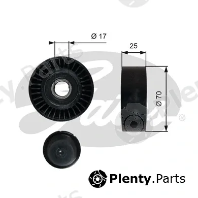 Gates-Sea T36249 — Deflection/Guide Pulley, V-ribbed belt DriveAlign®