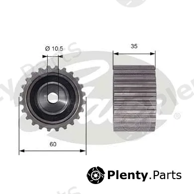 Gates-Sea T42024 — Deflection/Guide Pulley, timing belt PowerGrip®
