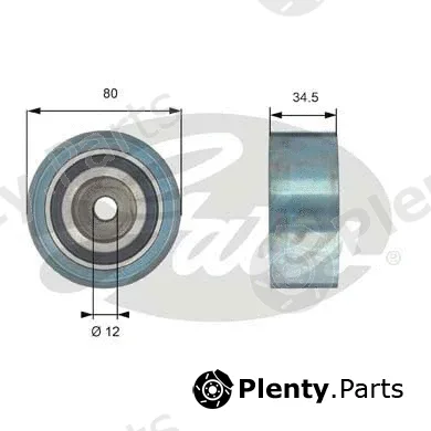 Gates-Sea T42193 — Deflection/Guide Pulley, timing belt PowerGrip®