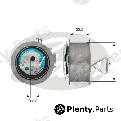 Gates-Sea T43091 — Tensioner Pulley, timing belt PowerGrip®