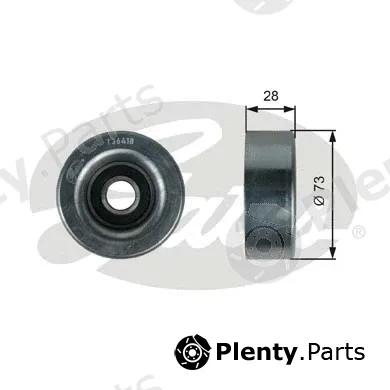 Gates-Sea T36418 — Deflection/Guide Pulley, V-ribbed belt DriveAlign®