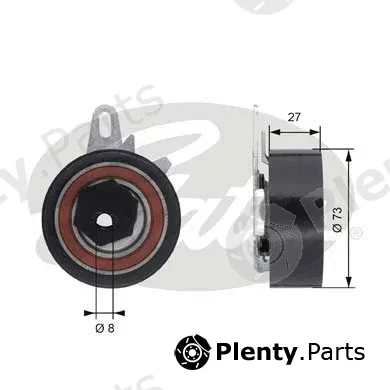 Gates-Sea T43067 — Tensioner Pulley, timing belt PowerGrip®