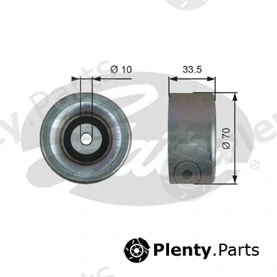 Gates-Sea T36173 — Deflection/Guide Pulley, V-ribbed belt DriveAlign®