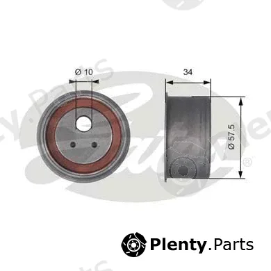 Gates-Sea T41271 — Tensioner Pulley, timing belt PowerGrip®