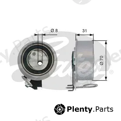 Gates-Sea T43135 — Tensioner Pulley, timing belt PowerGrip®
