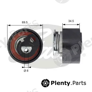 Gates-Sea T43200 — Tensioner Pulley, timing belt PowerGrip®