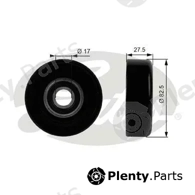 Gates-Sea T38011 — Deflection/Guide Pulley, V-ribbed belt DriveAlign®
