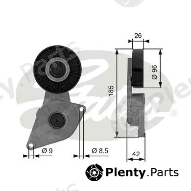 Gates-Sea T38464 — Belt Tensioner, V-ribbed belt DriveAlign®