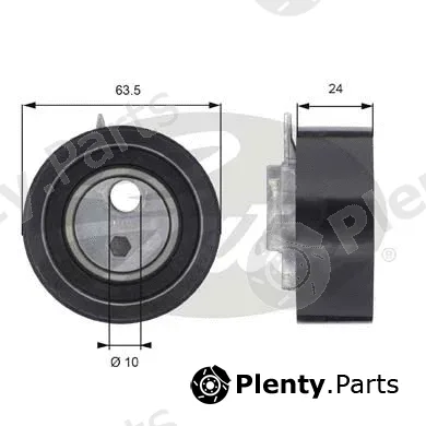 Gates-Sea T43049 — Deflection/Guide Pulley, timing belt PowerGrip®