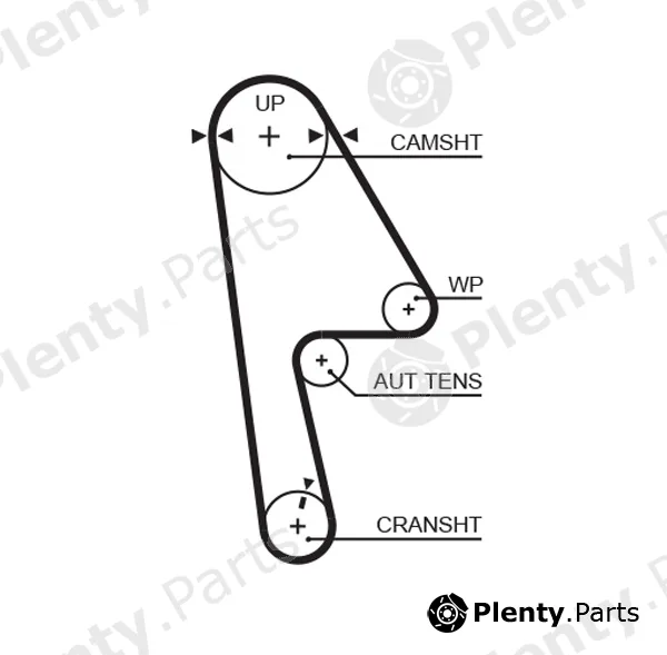 Gates-Mx T312 — Timing Belt PowerGrip®