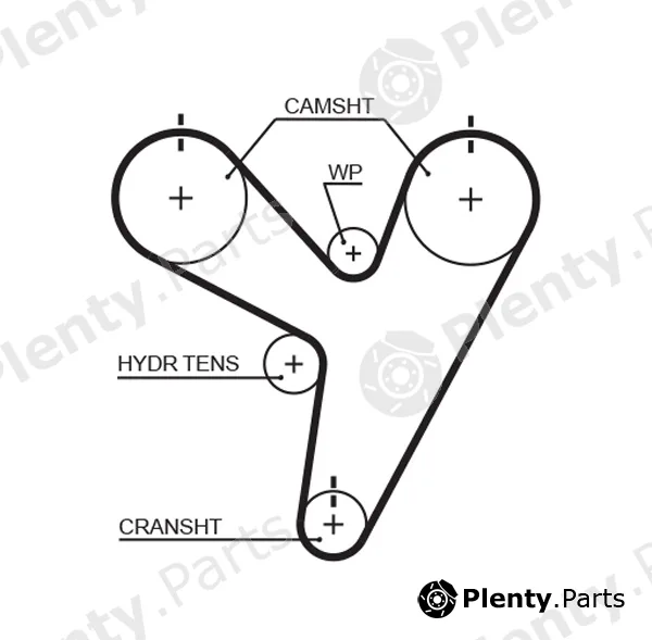 Gates-Mx T295 — Timing Belt PowerGrip®