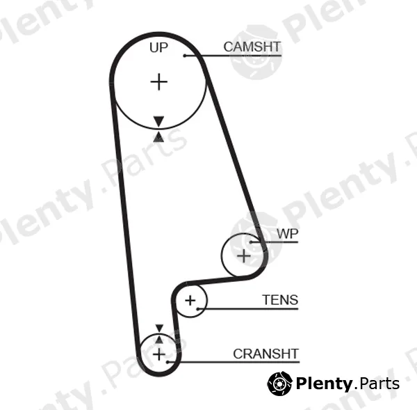Gates-Mx T145 — Timing Belt PowerGrip®