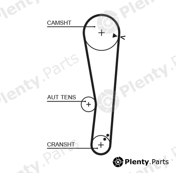 Gates-Mx T324 — Timing Belt PowerGrip®