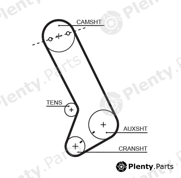 Gates-Mx T114 — Timing Belt PowerGrip®