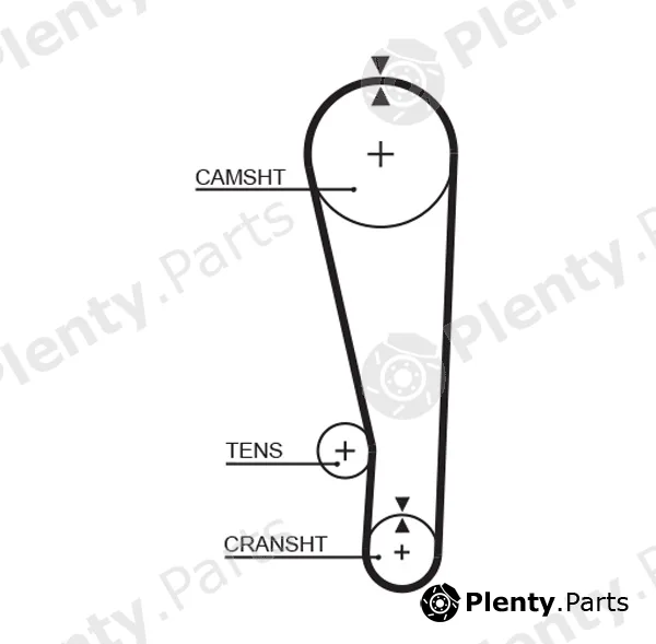 Gates-Mx T164 — Timing Belt PowerGrip®