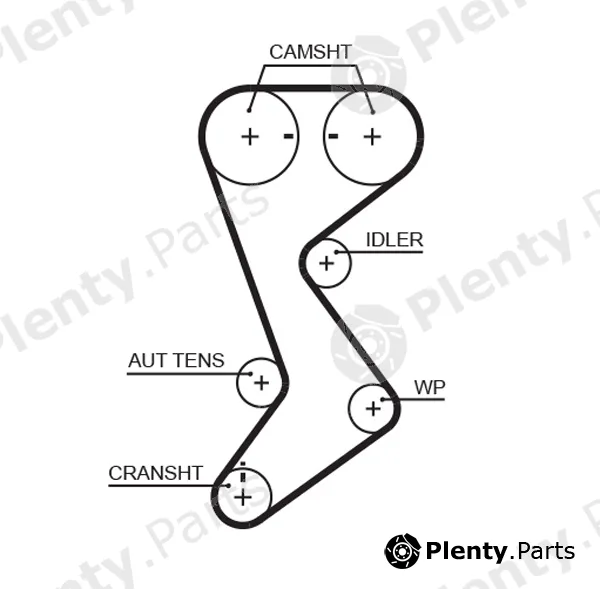 Gates-Mx T265 — Timing Belt PowerGrip®