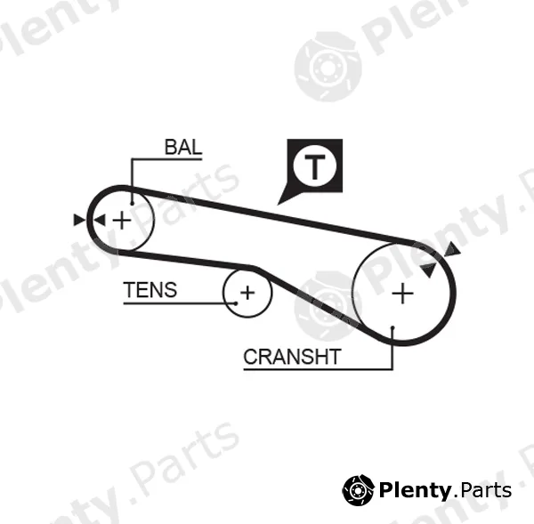 Gates-Mx T090 — Timing Belt PowerGrip®