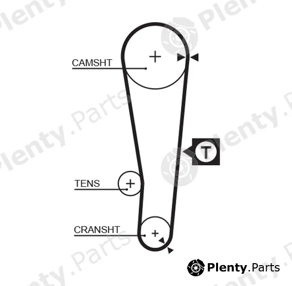 Gates-Mx T235 — Timing Belt PowerGrip®