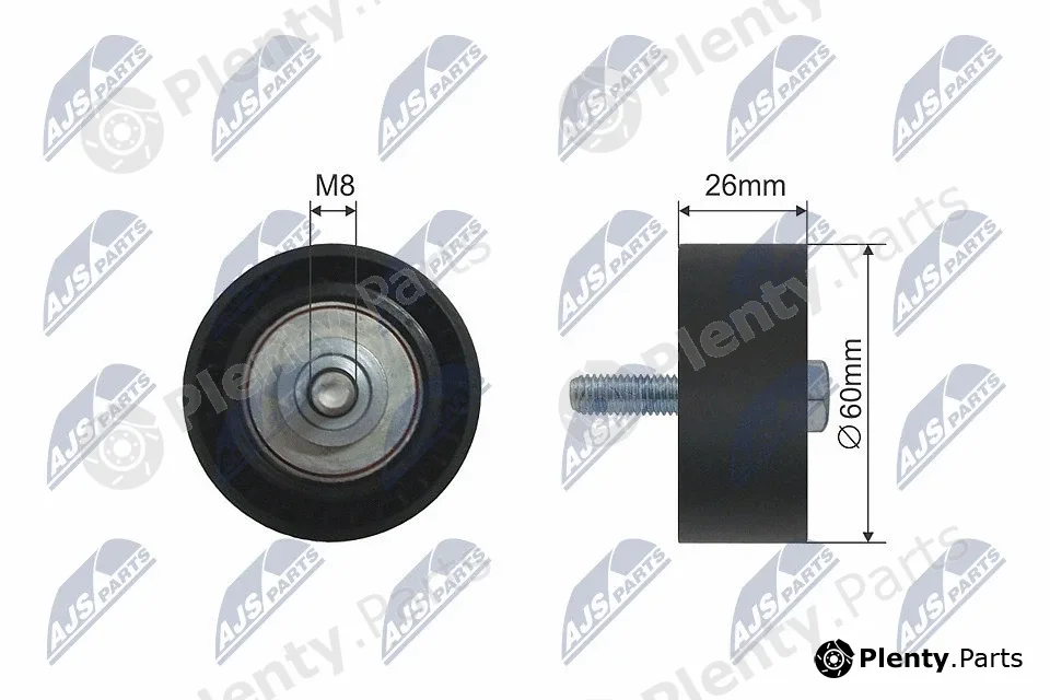 NTY RNK-CT-007 — Deflection/Guide Pulley, V-ribbed belt